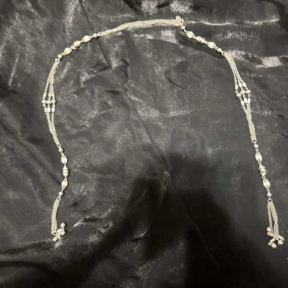Elegant Silver Beaded Necklace